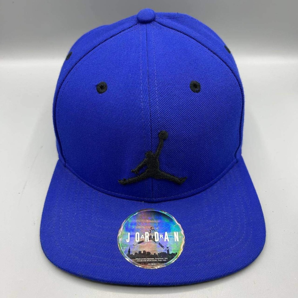 Air Jordan Hat Men Blue Embroidered Black Logo Jumpman Snap Back Cap New